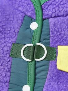 PETSIN 秋冬加厚宠物夹克和背心 - 适合小型犬、猫和小动物的防风保暖外套 | 舒适的室内/室外服装，适合日常休闲穿着 - 紫色 - 查看 5