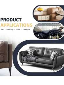 1pc Self-Adhesive Leather Repair Tape, Leather Patching Kit, Suitable For Sofa, Furniture, Car Seat, Leather Tear Repair, Cuttable Sofa Patch, Applicable To Hotel/Restaurant/Office/Commercial Use - Black - View 6