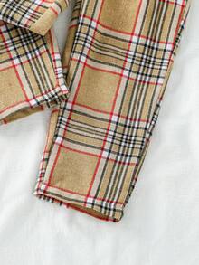 Souflis Souflis 年轻男孩休闲优雅格子华夫格针织长袖 Polo 衫和裤子套装，适合日常穿着、上学、度假和各种场合 - 黑色 - 查看 5