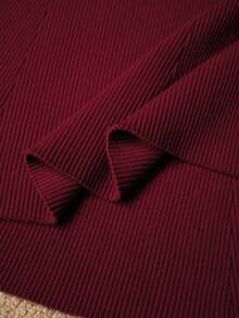 MOTF PREMIUM Elegant Knitted Flare Sleeve Top And Mermaid Hem Skirt Set, Autumn/Winter - Blue - View 9