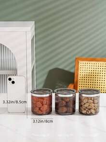 1pc Clear Food Storage Jar - Clear - View 6
