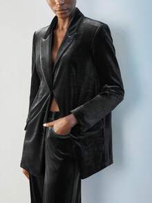 Maija Women's Solid Color Business Suit Jacket, Elegant Party , Winter