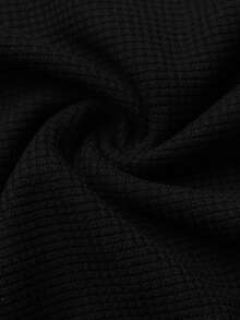 OTTIMOZO Herren Lässig Einfarbiges Langarm Poloshirt, vielseitig für den Herbst - Schwarz - Übersicht 6