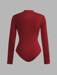 SHEIN EZwear 2 件套女式拉链高领紧身衣套装，休闲长袖紧身衣，春秋季 - 彩色 - 查看 8