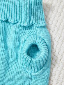 PETSIN 1 Piece Of Sky Blue Long Autumn And Winter Thick Knitted Windproof And Warm Casual Pet Dress Sweater - Sky Blue - View 10