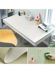 1pc Eye-Protecting Office Desk Pad, Mouse Pad, Large Mousepad, Non-Slip PU Leather Blotting Paper, Laptop Desk Mat, Manicure Desk Pad, Coffee Table Mat, Vanity Table Mat, Extra Large Tablecloth, Waterproof Writing Pad For Office And Home, Waterproof, Oil-Proof, Stain-Resistant, Wear-Resistant, Washable Dining Table Mat, Suitable For Various Desktops, Large Dining Table Mat, And Small Desk, Fashionable Design, Perfect For Home Decor And Holiday Gifts, Kitchen Countertop Mat - Multicolor - View 5