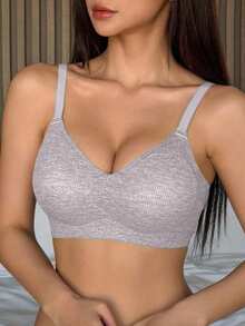 DAZY Seamless Wireless Lightly Lined Bra For Women Lingerie For Women - Purple - View 4