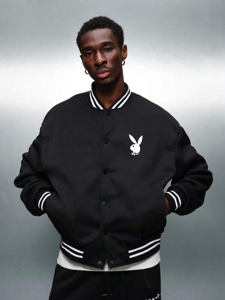 PLAYBOY X SUMWON Heavyweight Varsity Jacket With Bunny Logo