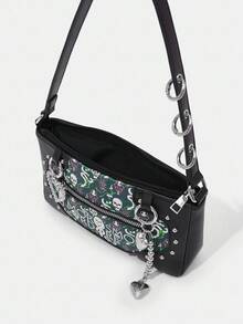 HARRY POTTER X SHEIN Fashionable Women Shoulder Bag, - Black - View 10