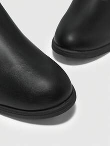 CUCCOO BIZCHIC Ghete de damă cu toc gros și design clasic la modă cu cataramă, potrivite pentru purtare zilnică - Negru - Vizualizare 7
