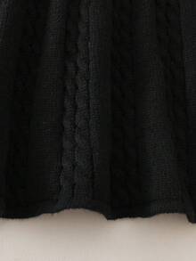 Sparklyn Tween Girls Sweater Dresses, Fashion Elegant Cute Bow Puff Sleeve Pullover Short Dress Girl Long Sleeve Dresses Girls Spring Autumn French Style Dress Dresses Girl Black - Black - View 4