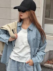 DAZY 少女牛仔衬衫