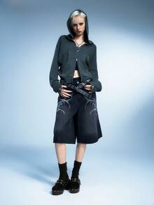 Sugerpunk 女式复古扣高跟凉鞋，时尚休闲粗跟穆勒鞋 - 黑色 - 查看 6