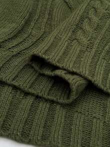 Maweii Plus Size Women Solid Stand Collar Double Slit Long Mesh Two Pieces Sweater Dress Setwinter Christmas Summer Party Elegant New Year - Green - View 8