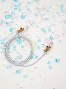 SCOOBY-DOO X SHEIN 3 Pieces Set, Cute Cartoon Dog Data Cable Protective Case, Suitable For IPhone Charger, Mobile Phone Data Cable Protective Case, Charger Protective Case (Data Cable Not Included),Compatible With 18/20W Apple Chargers - Multicolor - View 8