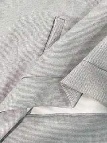 Resyla 大码女式字母刺绣二合一落肩长袖宽松运动衫