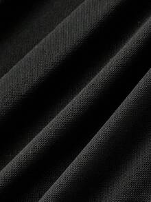 SHEIN MOD 白色蕾丝褶饰网眼连衣裙 - 黑色 - 查看 4