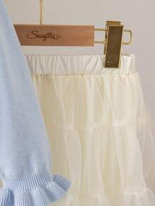 Souflis Souflis 2件套女童针织毛衣+薄纱裙套装，适合春秋冬，适合郊游、校园活动、家庭聚会、休闲运动、公园运动 - 淺藍色 - 查看 10