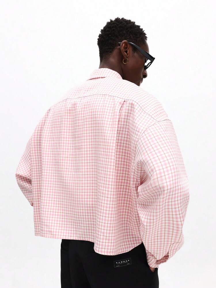 Long Sleeve Check Shirt With Tie