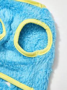 PETSIN Sweetheart Velvet Pet Vest – Cute Plush Jacket With Adorable Animal Embroidery, Traction Buckle Design, And Full-Body Comfort For Small Dogs, Cats, Puppies, Ideal For Playtime Or Casual Walks