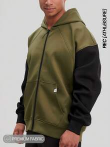 ARC Herren Lässig Sweatshirts Grundlegende Jacken Atmungsaktiv Pullover Winterkleidung Laufen Gym Arbeit - Grün - Übersicht 4