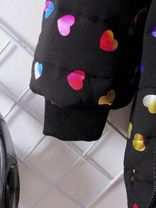 Elladie kids Young Girl Zip Up Hooded Plush Lined Padded Coat Young Girl Girl Coatkids Girl Coatskids Girl Winter Jacketkids Black Coat - Black - View 6