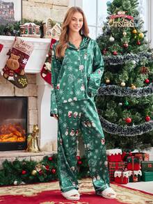 FamilyFrolics 女士睡衣套装，数码印花，秋冬服装，圣诞节礼物 - 彩色 - 查看 4