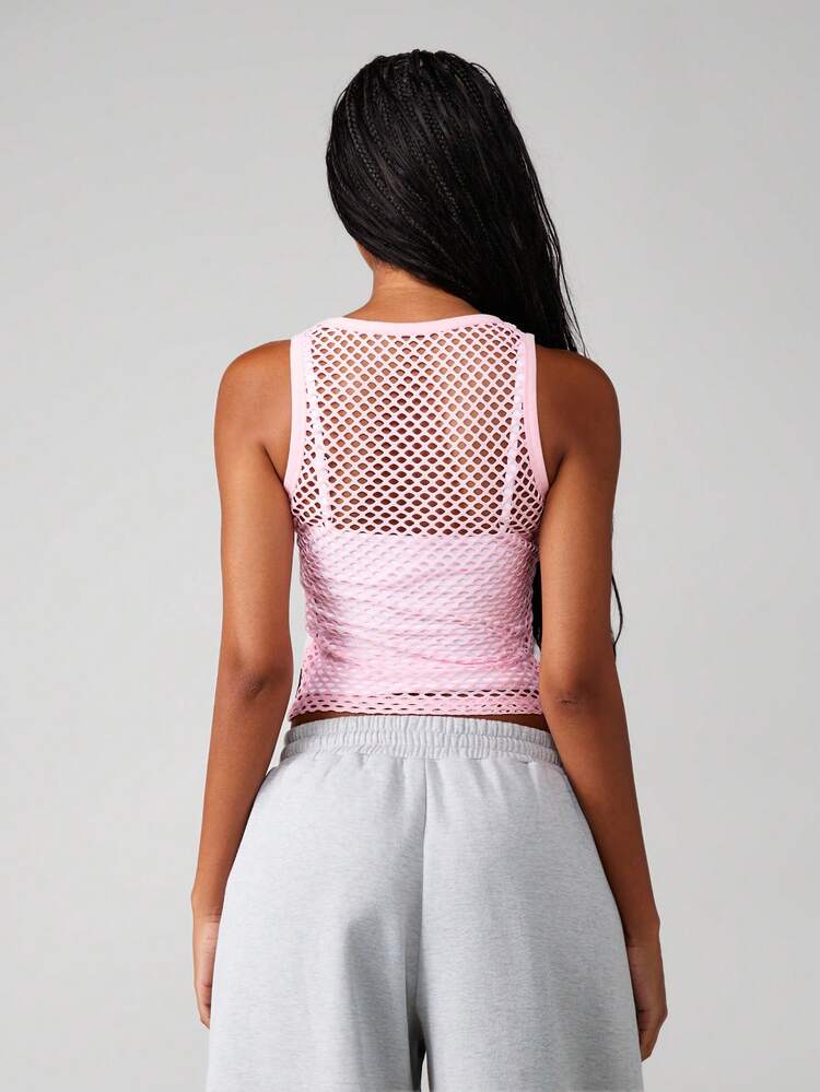 Missguided x Playboy Brand Logo Varsity Style Cut Out Tank Top
