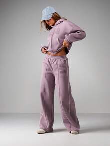 MISSGUIDED 宽腿慢跑裤 宽松版型运动裤 家居服 休闲舒适 日常穿着 - 淺灰紫 - 查看 3