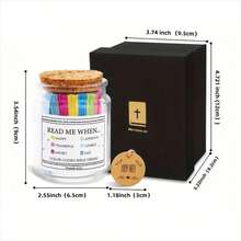 1 lọ thủy tinh câu Kinh Thánh đầy cảm hứng, lọ cầu nguyện quà tặng sùng đạo - Hoàn hảo để cầu nguyện, trang trí bàn làm việc và làm quà tặng tình yêu - Món quà lý tưởng cho bữa tiệc ngày lễ - Nhiều màu - Xem 5