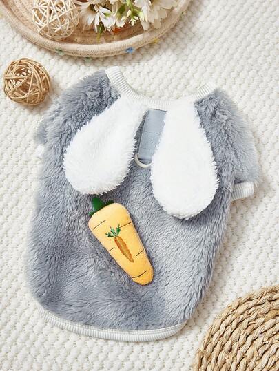 PETSIN 秋冬天鹅绒宠物背心 – 柔软羊毛外套，带牵引扣，适合小型犬、猫和小动物 | 舒适、时尚、适合节日的服装