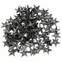 50/100pcs/Pack Metal Silver Star Rivets DIY Clothes Shoes Bags Handmade Clothing Accessories Punk Leather Studs Spikes Spots Nails Head Buttons