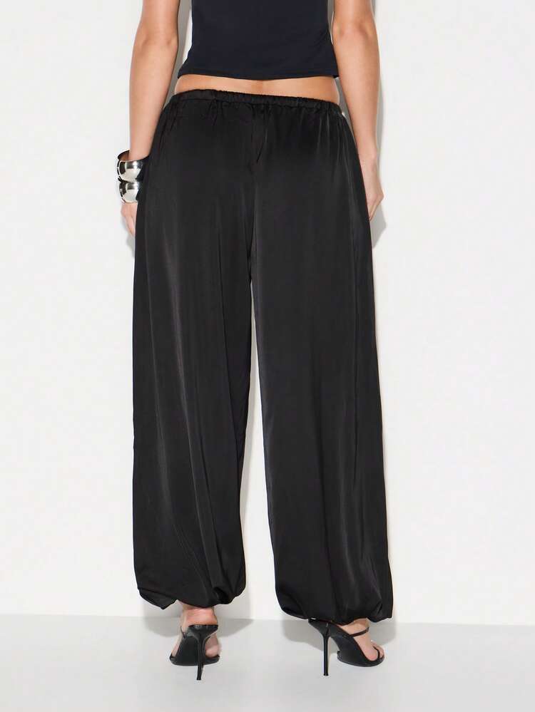 KIZN Joggers de satén con cordón