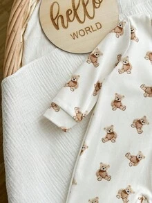 SHEIN Newborn Baby Girl Cute Knitted Cartoon Pattern Gift Set, Autumn/Winter