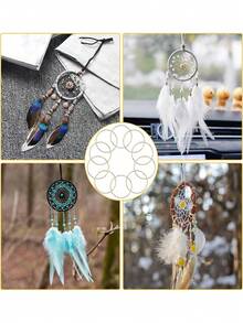 10/15pcs 2/3/4 Inch Metal Rings For Craft Gold Silvery Hoops Floral Macrame Hoops Rings Dream Catcher Rings For DIY Crafts Macrame Dream Catcher Supplies (Gold,Silvery), Valentine Day, Gift - Gold - View 6