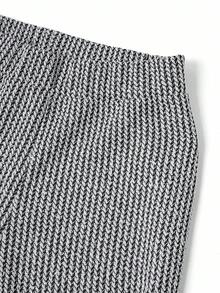 Ellevyn Quần dệt kim co giãn họa tiết kẻ caro thanh lịch mùa hè dành cho nữ, phù hợp với nhiều dịp khác nhau, thích hợp cho kỳ nghỉ hè, du lịch thanh lịch và đi làm hàng ngày - màu đen - Xem 7