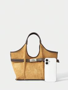 SHECARRY Túi xách nữ kiểu dáng thường ngày, đơn giản và thời trang, phù hợp sử dụng hàng ngày. - gừng - Xem 4