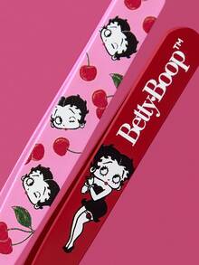 Betty Boop x SHEIN 2 Pcs Multi-Functional High Precision Stainless Steel Eyebrow Tweezer Set, Cute And Practical Makeup Beauty Tools Set Essential For Home Use, Slanted Mouth, Pointed Nose Clip, Includes Eyelash Tweezers And Hair Removal Tweezers,For Facial Hair, Ingrown Hair And Splinter Remover, False Eyelash Grafting Tool,Cherry Pattern Lady Pink Red,Gift Ideas,Party,Holiday,Valentine's Day - Multicolor - View 5