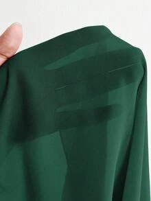 Viva Relle Elegantes, romantisches, luxuriöses Maxikleid für Damen in Große Größen für Bankette, Partys, Hochzeitsgäste, aus Chiffon mit Laternenärmeln, Rundhalsausschnitt, Diamantenverzierung und fließendem Stil (zufällig mit Strass verziert)