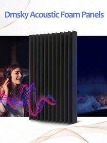MODX [12 件] 楔形声学泡沫，用于隔音和降噪 - 12x12/12x2 英寸聚酯吸音瓷砖声学处理泡沫 - 隔音板适用于录音室、音乐室、游戏空间、播客、降噪吸音材料、吸音垫和声学处理墙贴。 - 彩色 - 查看 8