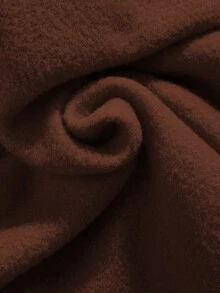 Vacaura Tween Boy Casual Solid Color Sweatshirt, Autumn/Winter - Coffee Brown - View 2