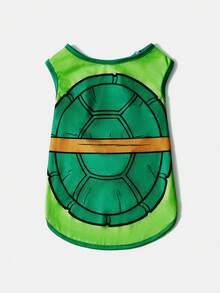 TEENAGE MUTANT NINJA TURTLES | SHEIN Cartoon Turtle Shell Print Pet Vest - Green - View 11