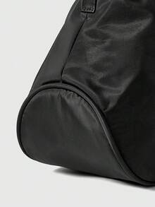 ROMWE Kawaii Women's Retro Y2K Commuting Versatile Large Capacity Bowknot Cherry Sweet Cool Shoulder Tote Bag - Black - View 4