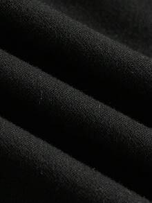 Slaydiva Black & Burgundy Women's Casual Crew Neck Ruched Bodycon Tank Top Set, Versatile For Daily Wear - Multicolor - View 8