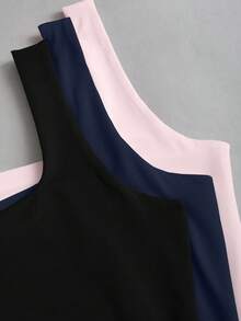 Sweetra ملابس علوية كاجوال للنساء بياقة مربعة وطيات، لون أحادي - متعدد الألوان - مشاهدة 6