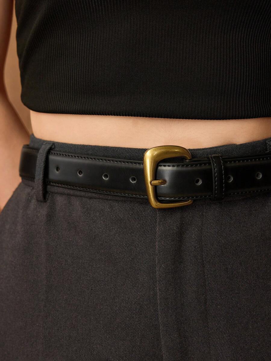 MOTF PREMIUM BLACK PIN BUCKLE CASUAL VERSATILE BELT - Black - View 2
