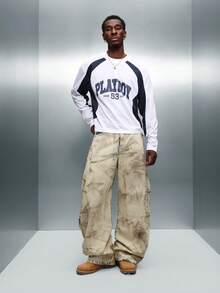 PLAYBOY X SUMWON 短款长袖兔女郎印花网眼T恤