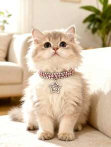 PETSIN 1 件宠物星形水钻项链，可调节颈围，猫项链，狗项链，宠物配饰，宠物用品 - 彩色 - 查看 9