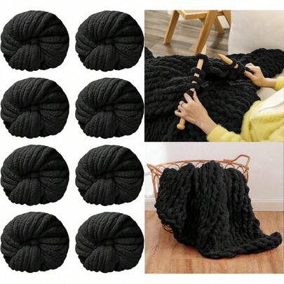 Fio grosso faça você mesmo 250g, adequado para tricô, cobertores de crochê, travesseiros, fio de crochê macio e quente para cachecóis, presentes artesanais faça você mesmo, fio de tricô feito à mão, fio fofo para roupas, chapéus, cachecóis, cobertores, fio confortável e felpudo, ideal para amadores de crochê, presentes de dia das mães, decoração de aniversário