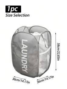 سلة غسيل قابلة للطي 1 قطعة، سلة تخزين الملابس، سلة الملابس القذرة، سلة غسيل، سلة تخزين الملابس القذرة في الحمام، سلة غسيل جديدة قابلة للطي وللفتح، سلة الملابس القذرة مع مقبض، سلة غسيل، سلة تخزين، سلة قابلة للطي - شبكة بيضاء متعددة الألوان - مشاهدة 4